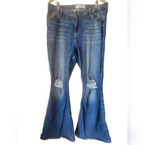 Hollister curvy high rise vintage Flare jeans size 21R